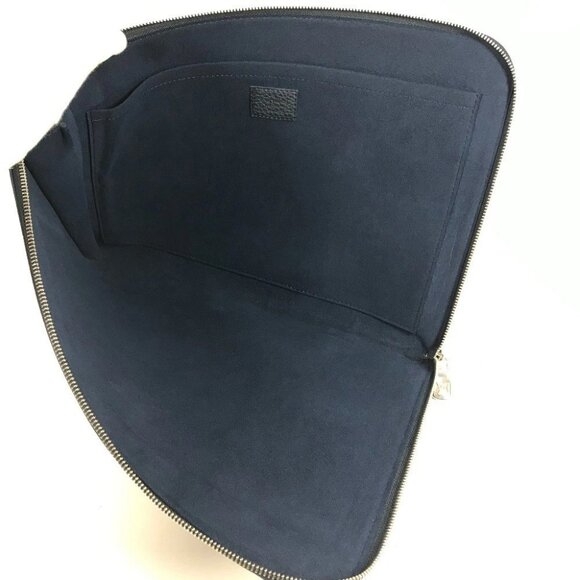 LOUIS VUITTON M68235 LV logo Pochette Jules GM Pouch Clutch bag Navy/Black - Picture 10 of 14